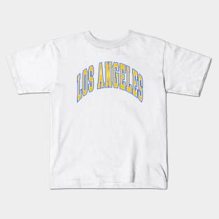 Los Angeles - Block Arch - White Gold/Blue Kids T-Shirt